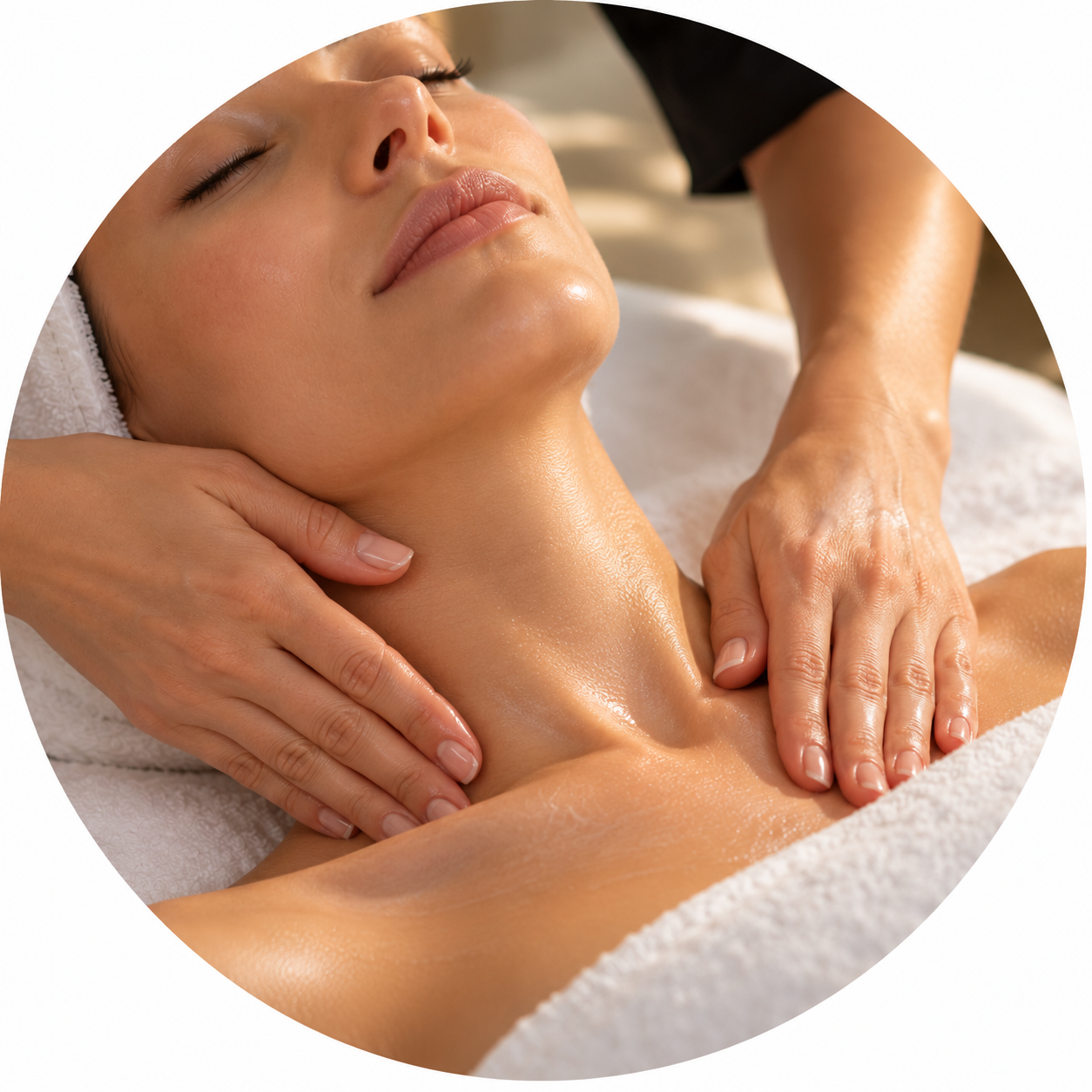 Soin du visage réalisé dans un univers spa
